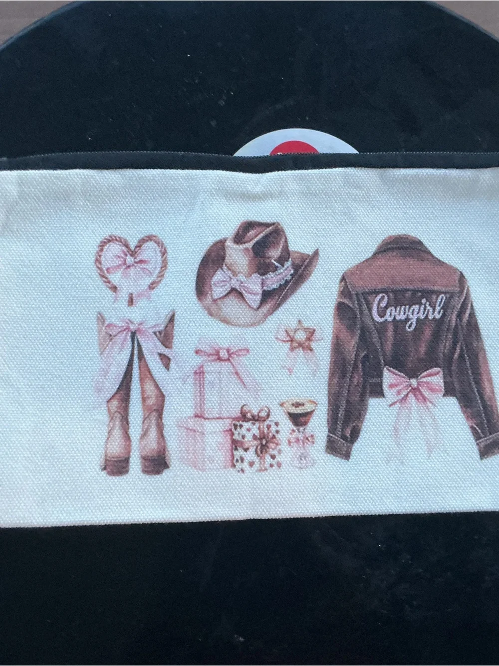 Cute cowgirl makeup pouch